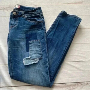 CAbi Slim Boyfriend Patchwork Jeans #5308 Sz 2